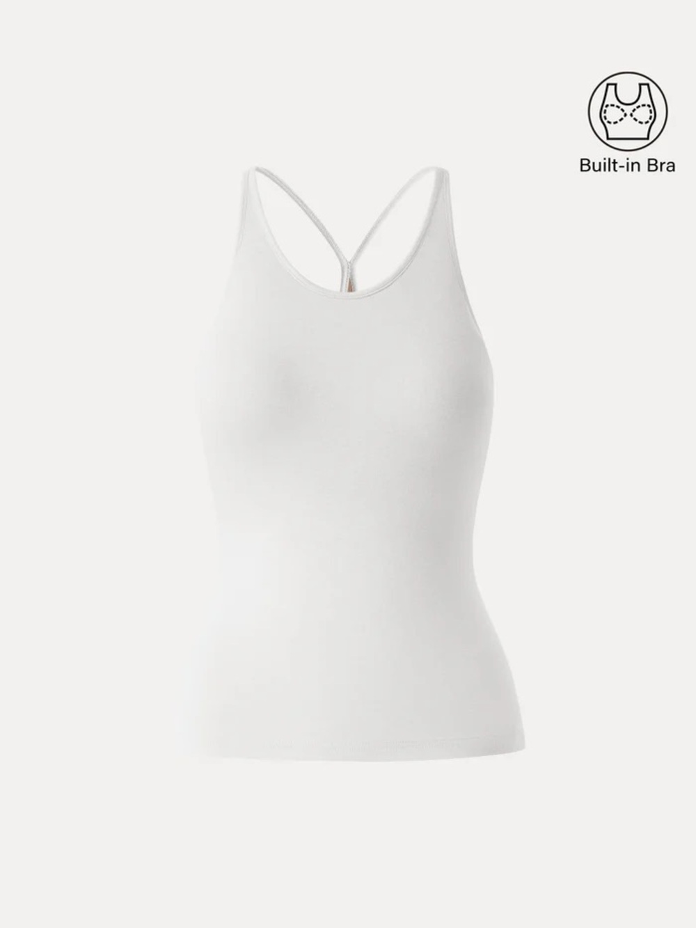 NWT OGL Lyocell Wool Sweat-Wicking Scoop Neck Bra Tank IN WHITE